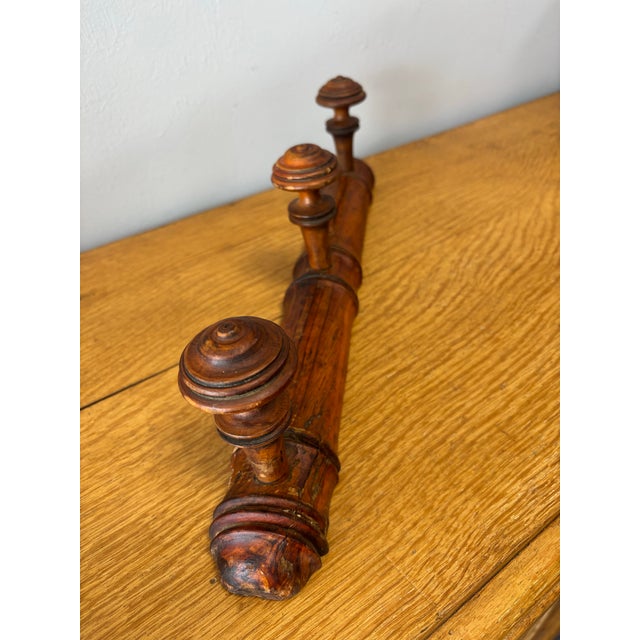 Vintage French Wall Mounted Coat Rack For Sale - Image 4 of 7