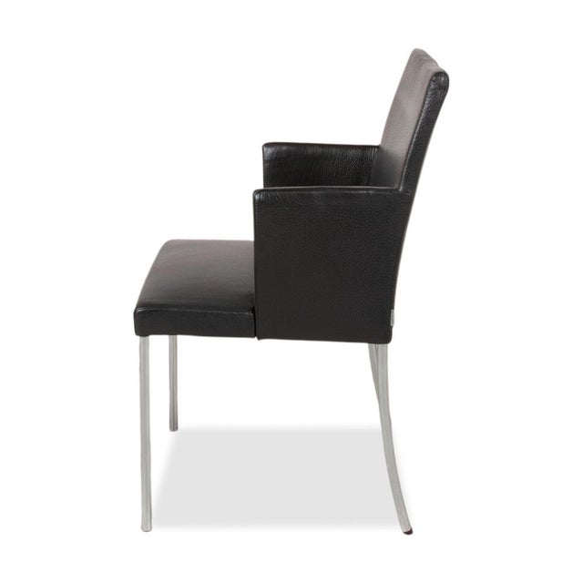 Jason Chair in Leather Black from Walter Knoll / Wilhelm Knoll For Sale - Image 12 of 15