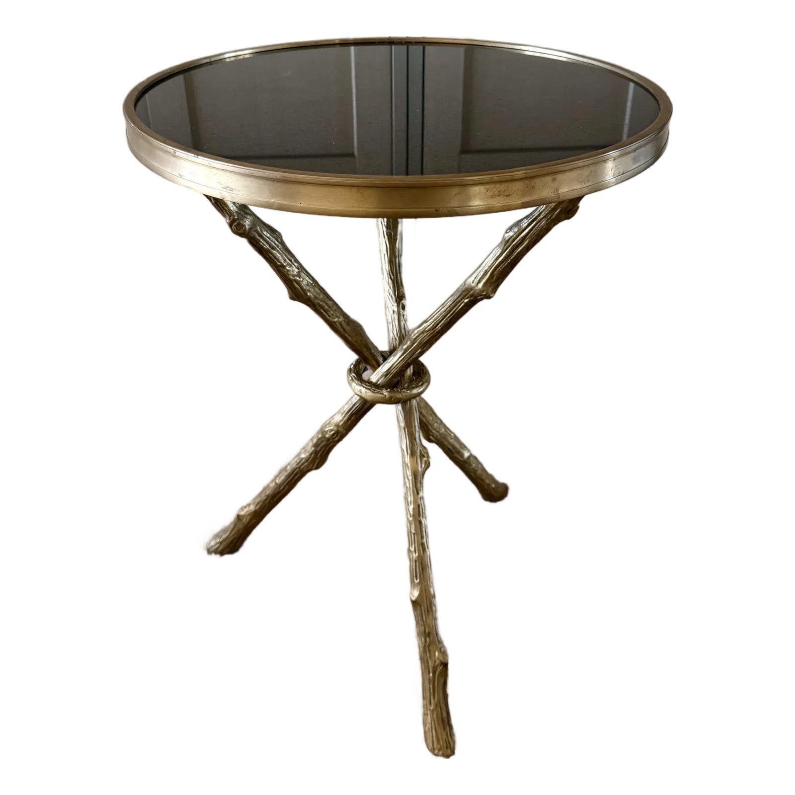 Twig Table-Brass & Black Granite | Chairish