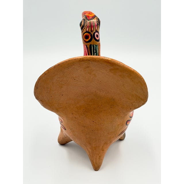 Folk Art Vintage Mexican Folk Art Turkey Money Coin Bank Tonala Pottery Decor For Sale - Image 3 of 5