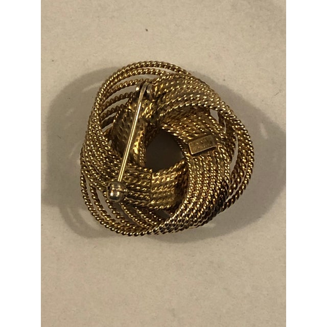 1940s Winard 12k Gold Filled Rope Swirl Brooch Pin For Sale - Image 6 of 13