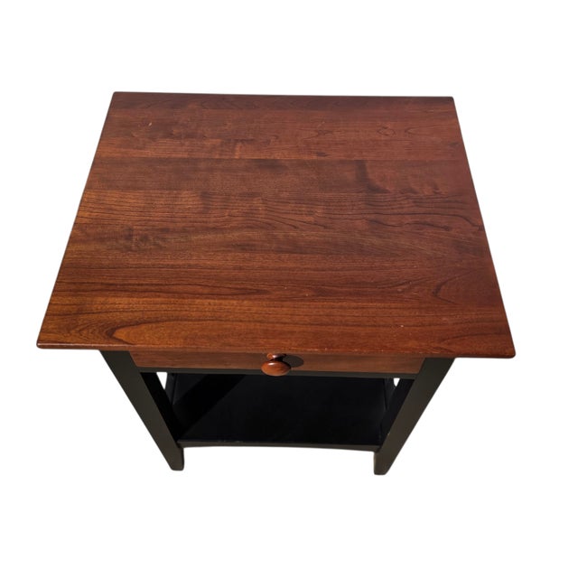 Wood 1990s Ethan Allen American Impressions Nightstand End Side Table Mission Arts Crafts For Sale - Image 7 of 12