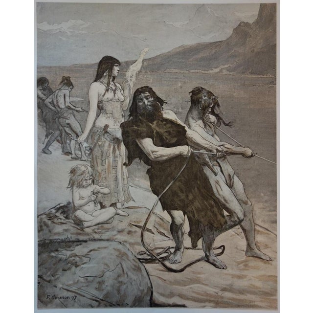 Fernand Cormon Lakeside city Original color lithograph on fine vellum Signed in the plate Dimensions 40 x 31 cm Lithograph...