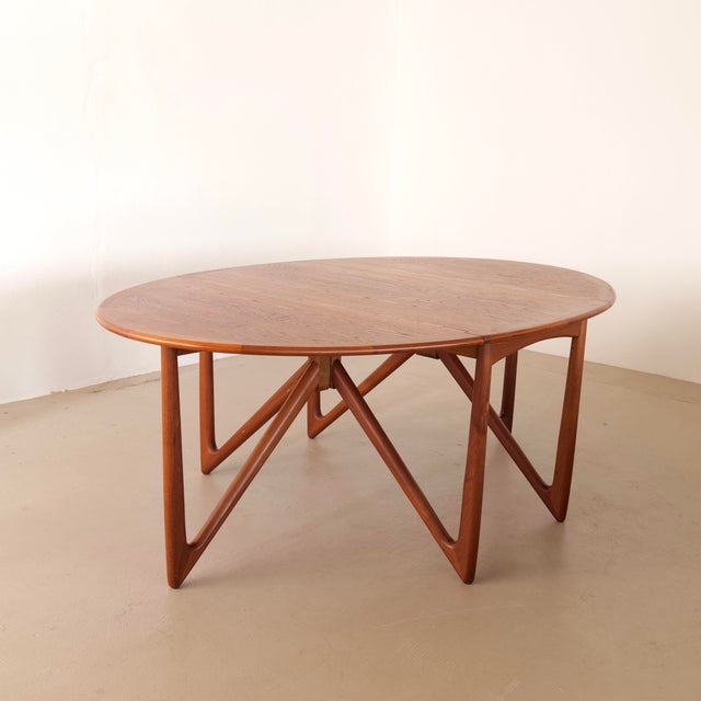 Teak Dining Table by Kurt Ostervig & Carl Madsen for P. Jeppesen Møbelfabrik, 1960s For Sale - Image 9 of 12