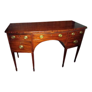 19th century Bow Front Hepplewhite Mahogany Sideboard