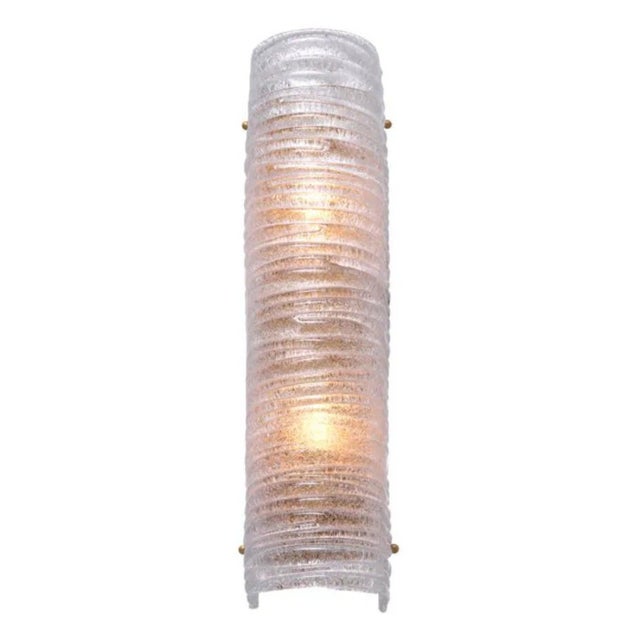 Antique Brass and Hand-Blown Glass Wall Lamps, Set of 2 For Sale - Image 5 of 8
