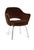 Mid-Century Modern Saarinen Executive Arm Chairs in Espresso Velvet - Set of 6 For Sale - Image 3 of 5