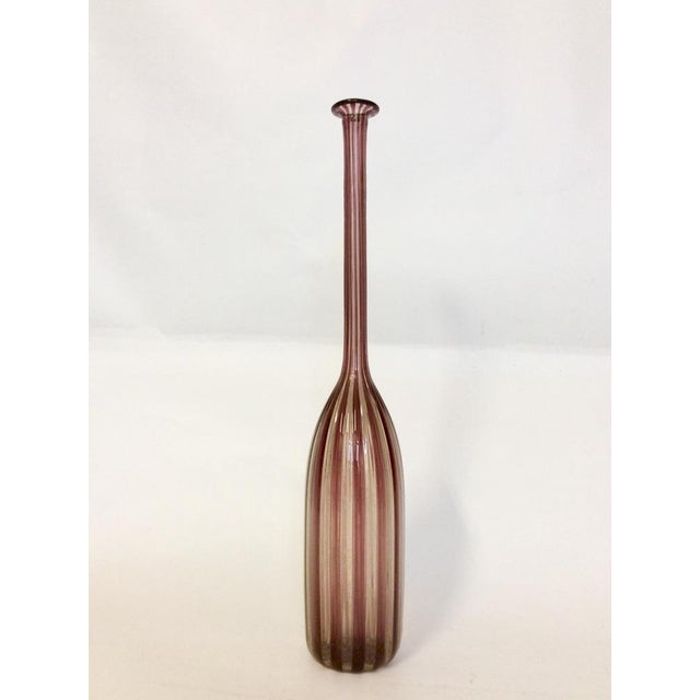1980s Large Blown Glass Bottle Vase by Gio Ponti for Venini, 1980s For Sale - Image 5 of 5