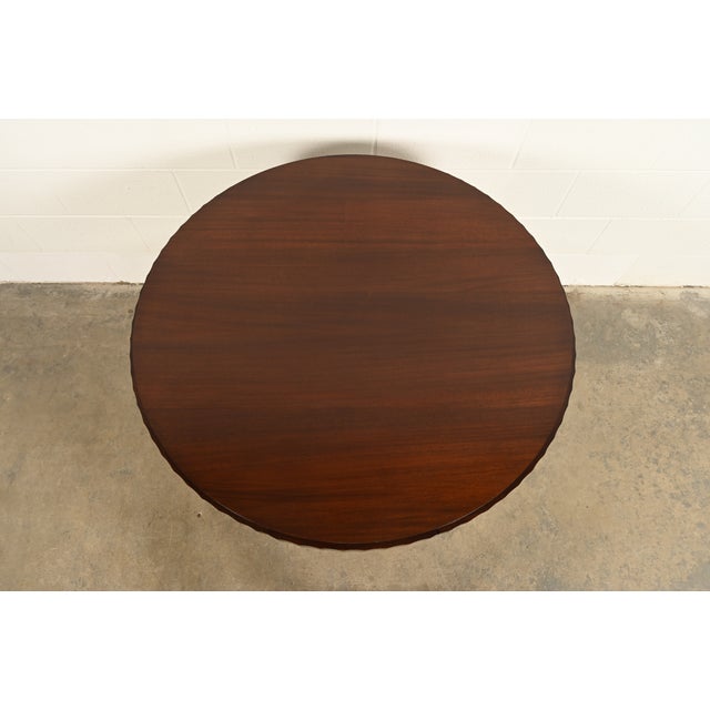 Wood Barbara Barry for Baker Furniture Modern Regency Dark Mahogany Two-Tier Center Table For Sale - Image 7 of 17