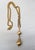 Vintage Signed Monet Book Piece Goldtone Pendant Necklace, 1961 For Sale - Image 9 of 10