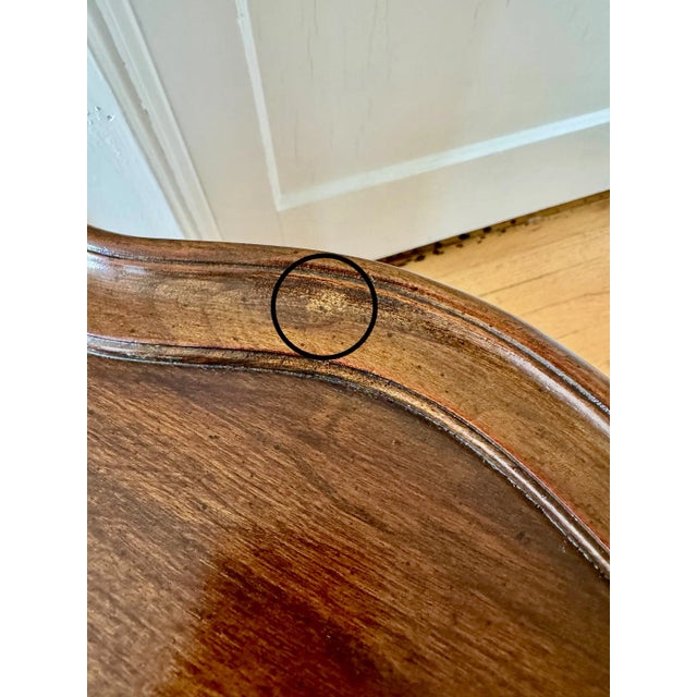 Wood Flip Top Pie Crust Side Table For Sale - Image 7 of 12