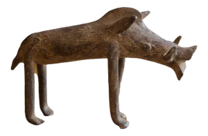 Vintage African Bronze Warthog