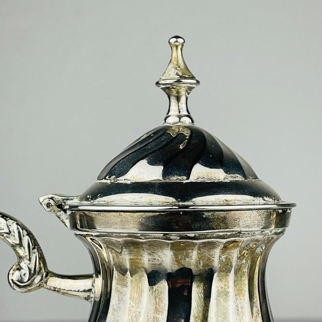 Silver Vintage Silver Plated Coffee Pot by Royal Sheffield, England, 1950s For Sale - Image 8 of 15