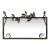 Vintage European French Art Deco Wrought Iron Wall Mirror For Sale