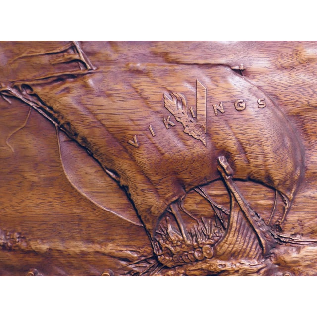Viking Style Wall Carving, 1980s For Sale - Image 3 of 7