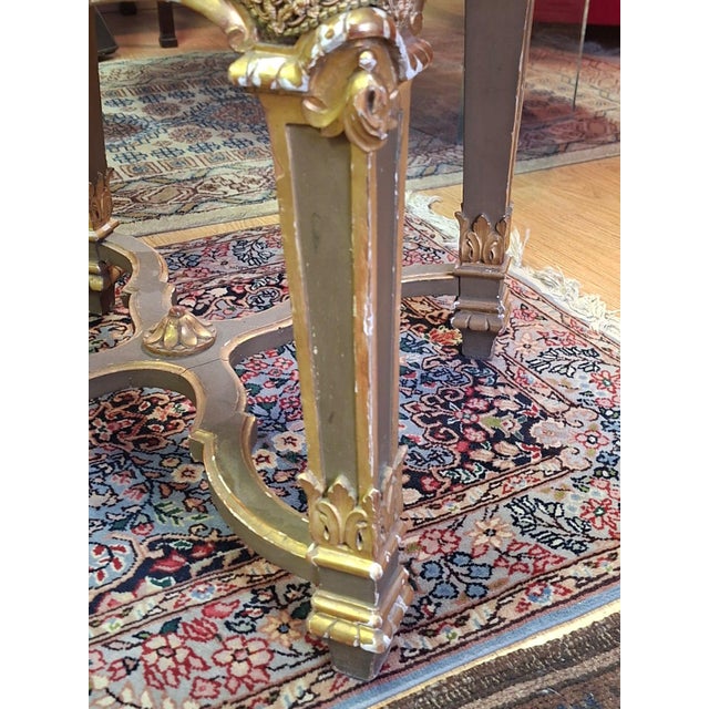 Chairs in Lacquered and Gilded Wood with Green Velvet Upholstery, 1940s, Set of 2 For Sale - Image 12 of 18