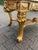 Wood 1950s French Vintage Off-White Leather Gilt Beech Bench For Sale - Image 7 of 16