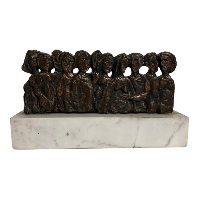 Frank Kleinholz, Bronze Sculpture Marble Base Wpa Artist Nyc Frank Kleinholz American Modernist For Sale