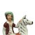English Vintage English Staffordshire Style Equestrian Figure With Zebra-Striped Horse, C. 1920s–40s For Sale - Image 3 of 8