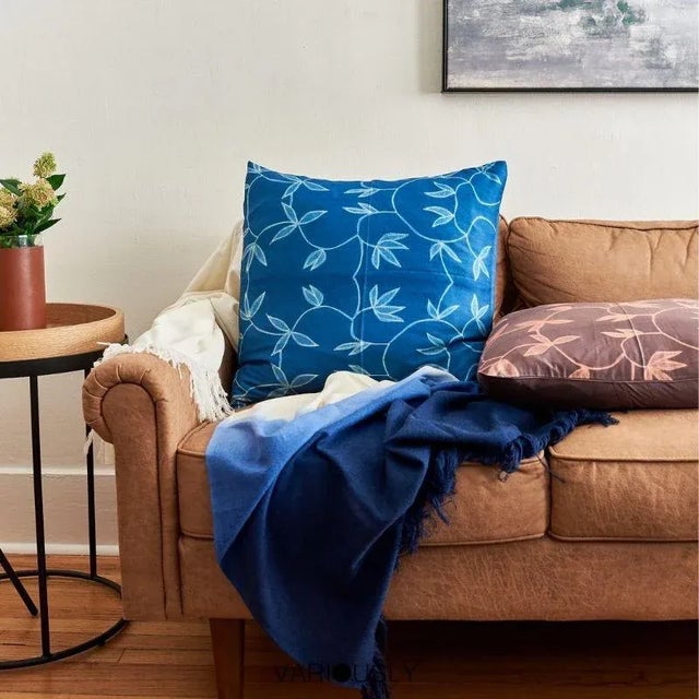 Studio Variously Hand Dyed Folio Indigo Pillow For Sale In Detroit - Image 6 of 10