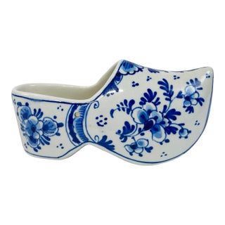 Mid 20th Century Hand-Painted Delft Shoe For Sale