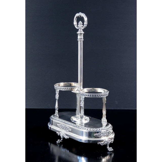 Cruet Set in 800 Silver and Crystal by Ricci Alessandria, Set of 3 For Sale - Image 9 of 18