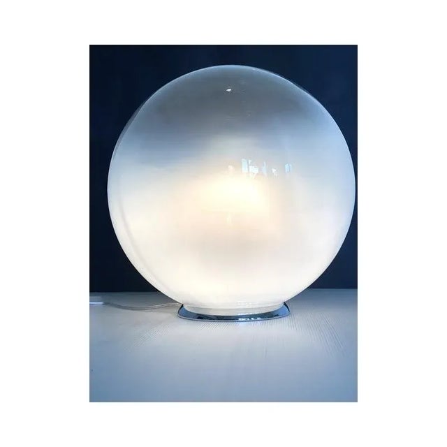 White Scenographic Murano Vanished-White Murano Glass Table Lamp by Simoeng For Sale - Image 8 of 9
