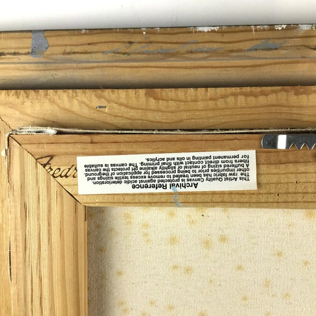 Heavily Framed Original Artisan Oil Painting of Pond in New England For Sale In Portland, ME - Image 6 of 12