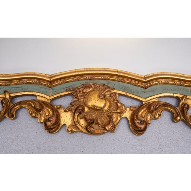 Baroque Louis XV Style Gilded Beveled Mirror, 1950s For Sale - Image 12 of 13