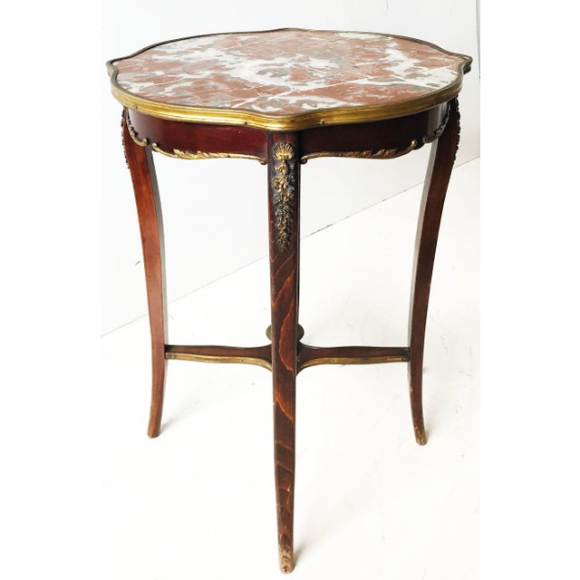 Wood Vintage French Gueridon Table For Sale - Image 7 of 7