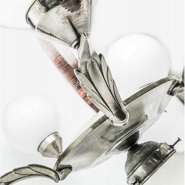 Art Deco Chandelier, Poland, 1950s For Sale - Image 3 of 8