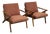 Crate & Barrel Cavett Armchairs, Pair For Sale