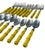 Metal Yellow Faux Bamboo Flatware Set, 18-Piece Hampton Silversmiths Cutlery, Mid-Century Modern Dining Decor, Tiki Bar Entertaining For Sale - Image 7 of 10