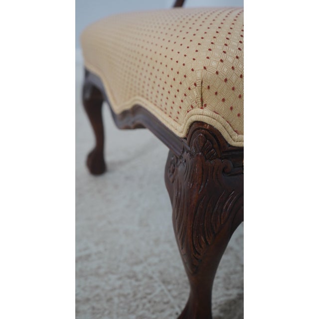 Pair Chippendale Ball and Claw Upholstered Library Chairs For Sale - Image 14 of 18