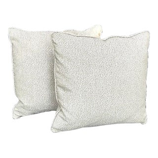 Down-Filled Champagne Cheetah-Print Pillows For Sale