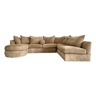 Vintage Kreiss Boucle Chenille Sectional Sofa For Sale