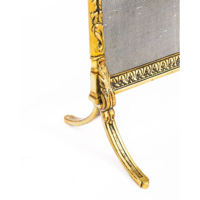 Goldenrod Antique French Empire Revival Fire Screen, 1800s For Sale - Image 8 of 11