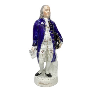 Staffordshire Figure of Benjamin Franklin, Incorrectly Named Washington. For Sale