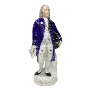 Staffordshire Figure of Benjamin Franklin, Incorrectly Named Washington.