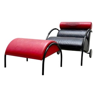 Set of Zyklus Lounge Chair and Ottoman by Peter Maly for Cor, 1980s For Sale