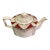 Vintage Sadler England Teapot Red & Gold Floral Pattern Crazed Finish For Sale