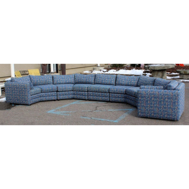 Mid Century Modern Large 5 Piece Curved Circular Sectional ...