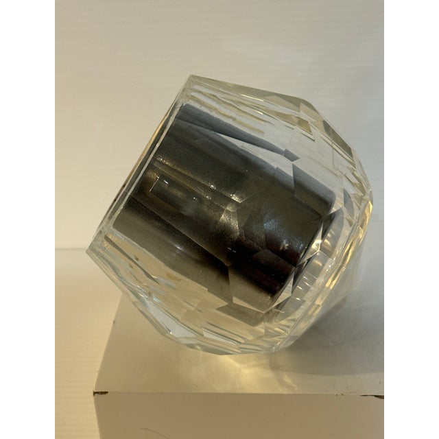 Metal Vintage Hollywood Regency Faceted Lucite Cigarette Holder For Sale - Image 7 of 11