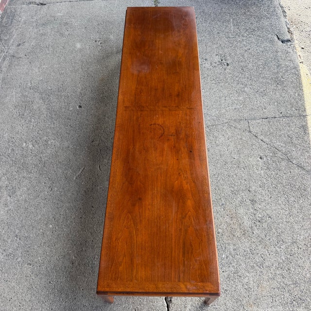Lane Rythm 6 Foot Long Walnut Coffee Table For Sale In Cleveland - Image 6 of 12