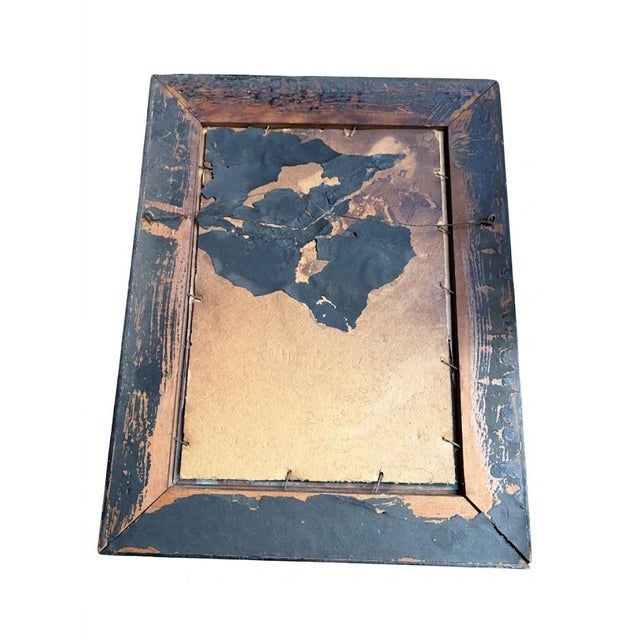 Antique Georges Van Den Bos Equestrian Print “Charity” in Ebonized Wood Frame For Sale - Image 4 of 5