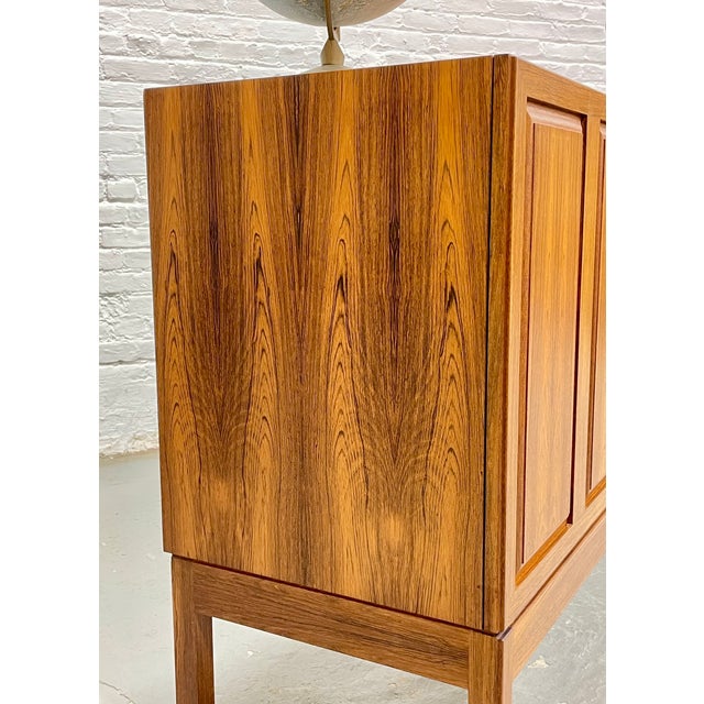 1960s Mid Century Modern Rosewood Credenza / Media Stand by Karl Erik Ekselius, Attributed For Sale - Image 9 of 16