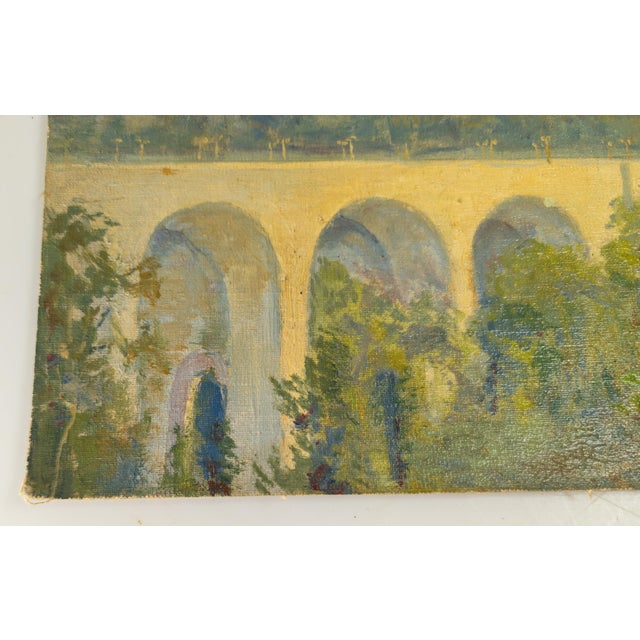 Green 20th Century American Post-Impressionist Landscape Balboa Park San Diego For Sale - Image 8 of 11