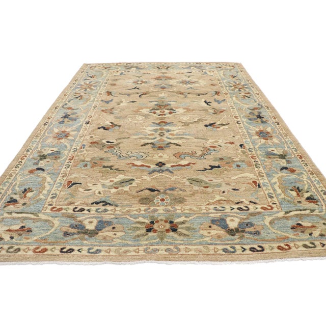 Modern Persian Sultanabad Rug - 06'11 X 09'04 For Sale - Image 3 of 10