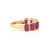 Metal 2.89 Carat Ruby & Diamond Band Ring in 14k Yellow Gold Stackable Design Size 4 For Sale - Image 7 of 16
