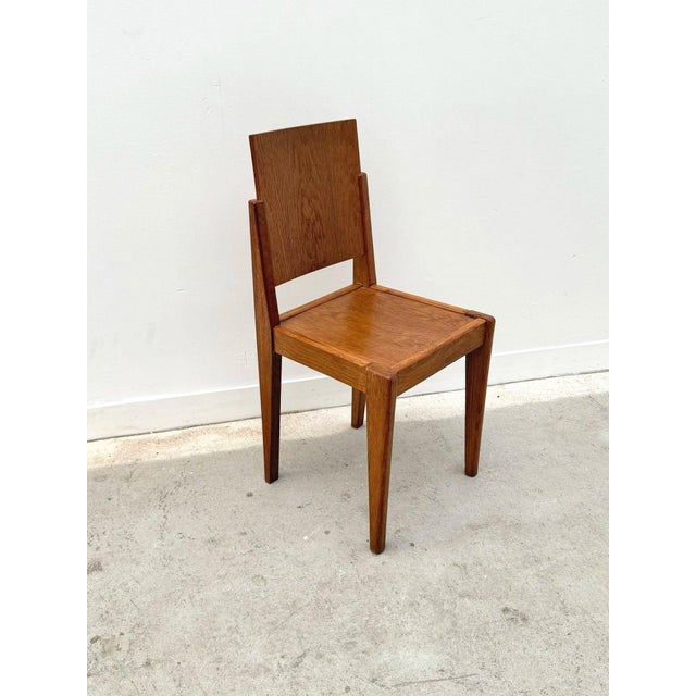 Vintage Wooden Chair, France, 1950 For Sale - Image 11 of 11